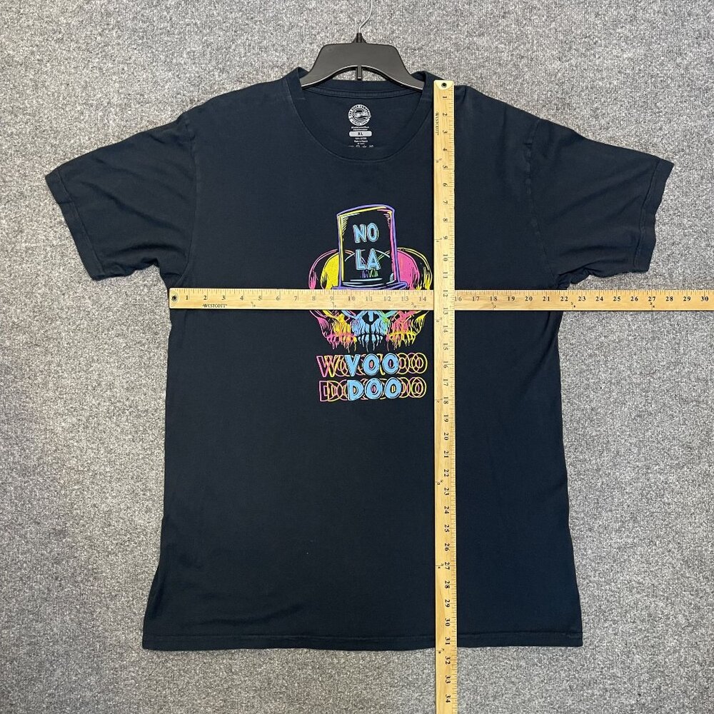 Nola Voodoo Skull Graphic T-Shirt XL The Duck Company Navy - Picture 4 of 4